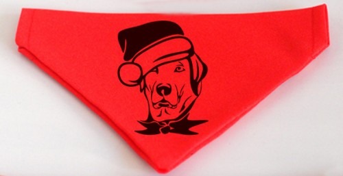 Piros karácsonyi kutyakendő