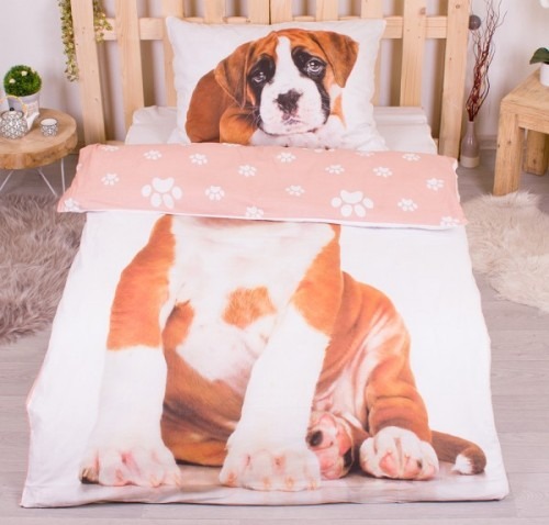 Boxer kutya kölyök mintás ágyneműhuzat