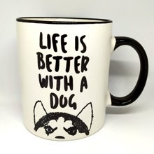 Kutyás bögre - Life is better with a dog