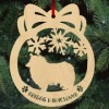 Skót juhászkutyás fa karácsonyfa dísz